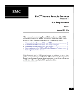 EMC Secure Remote Services
