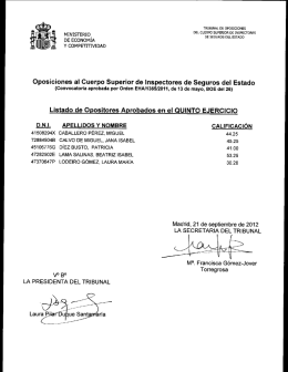 Oposición al Cuerpo Superior de Inspectores de Seguros del Estado