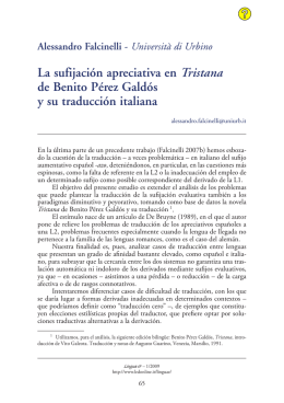 La sufijación apreciativa en Tristana de Benito Pérez
