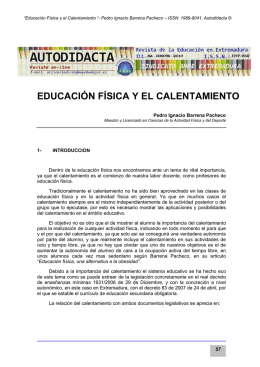 educación física y el calentamiento
