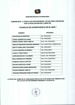 técnicas de supervivencia en el mar