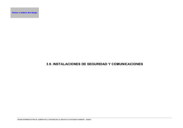 3.9. INSTALACIONES DE SEGURIDAD Y COMUNICACIONES
