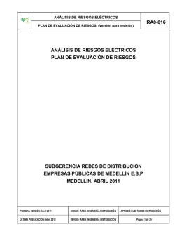 Análisis de Riesgos Eléctricos.