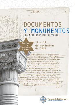 documentos y monumentos - Escuela de la Alhambra
