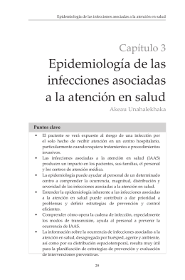 Epidemiología de las infecciones asociadas a la atención en salud