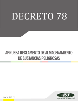 aprueba reglamento de almacenamiento de sustancias peligrosas