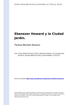Ebenezer Howard y la Ciudad Jardín