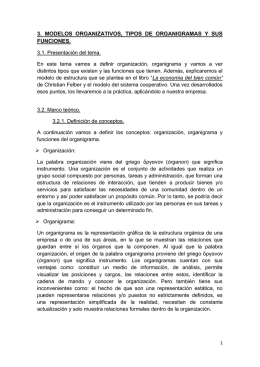 3. MODELOS ORGANIZATIVOS, TIPOS DE ORGANIGRAMAS Y