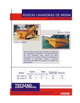 roscas lavadoras de arena sand washing screw