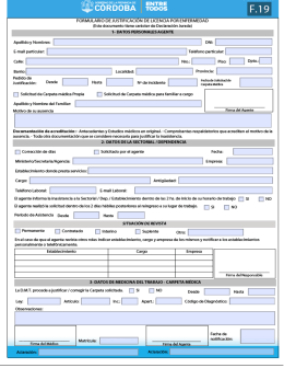 Formulario Justificación de Licencia por - Portal e