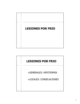 lesiones por frio
