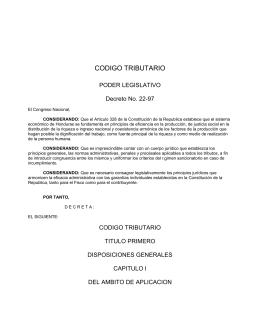 codigo tributario - Secretaria de Finanzas