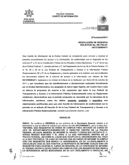 POLICÍA FEDERAL , - Comisión Nacional de Seguridad