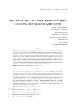 EVOLUCIÓN DEL CLIMA A TRAVÉS DE LA HISTORIA DE LA