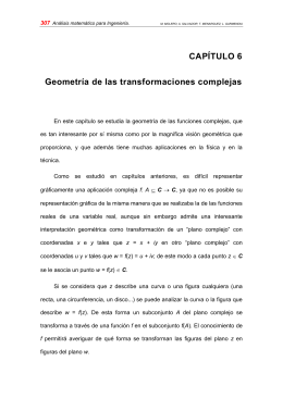 CAPÍTULO 6. Geometría de las transformaciones complejas