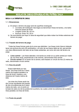 Reglas de Juego Españolas del Futbol Sala