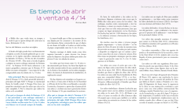 Es tiempo de abrir la ventana 4/14