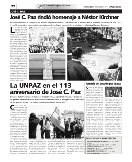 La UNPAZ en el 113 aniversario de José C. Paz