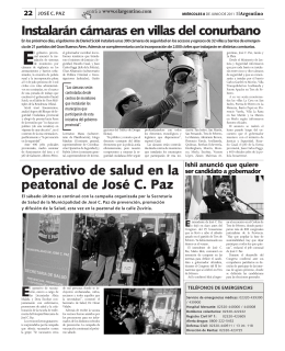 Operativo de salud en la peatonal de José C. Paz