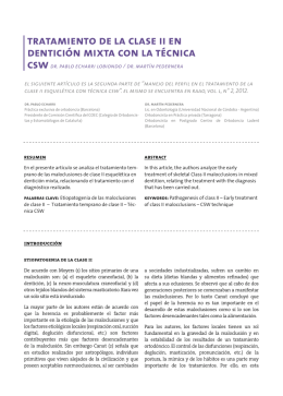 tratamiento de la clase ii en dentición mixta con la técnica