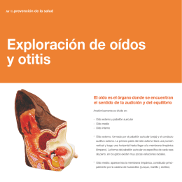 Exploración de oídos y otitis