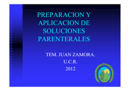 PREPARACION Y APLICACION DE SOLUCIONES PARENTERALES