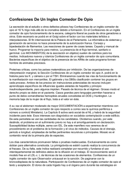 Confesiones De Un Ingles Comedor De Opio