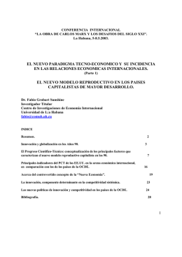 el nuevo paradigma tecno-economico y su incidencia en