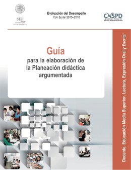 Guía para la elaboración de la Planeación didáctica argumentada