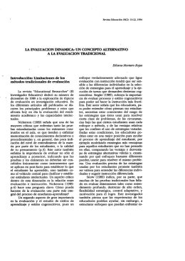 LA EVALUACION DINAMICA: UN CONCEPTO ALTERNATIVO A LA