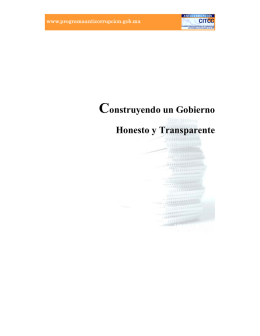 Construyendo un Gobierno Honesto y Transparente