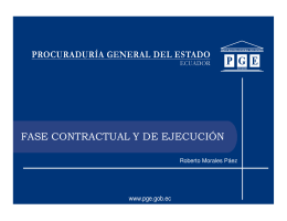 fase contractual y de ejecución - Procuraduría General del Estado