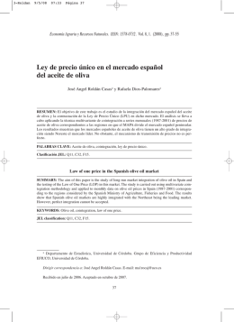 Ley de precio único en el mercado español del