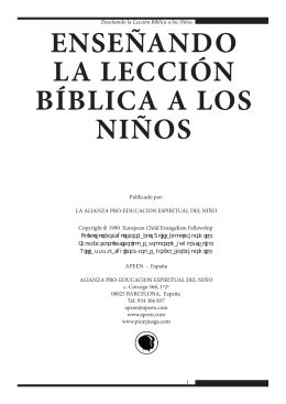 enseñando la lección bíblica a los niños
