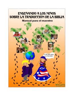 Enseñando a los niños sobre la Traducción de la Biblia