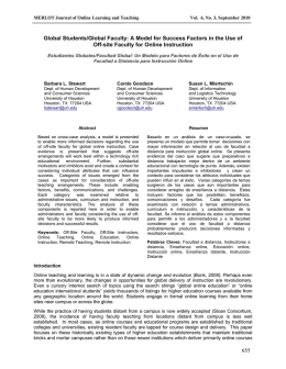 A Model for Success Factors in the Use of Off