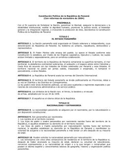 Constitución Política de la República de Panamá