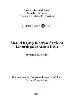 Manuel Rojas y la narración vívida - Repositório da Universidade de
