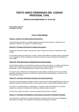 texto unico ordenado del codigo procesal civil