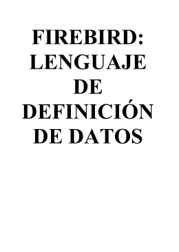 Firebird: Lenguaje de definición de datos