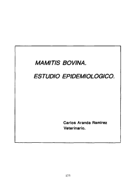 (1995): "Mamitis bovina. Estudio epidemiológico"