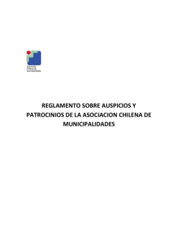 reglamento sobre auspicios y patrocinios de la asociacion chilena