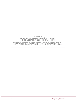 ORGANIZACION DEPARTAMENTO COMERCIAL