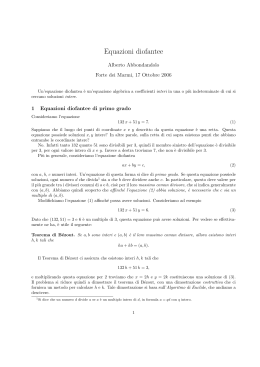 Equazioni diofantee - Dipartimento di Matematica