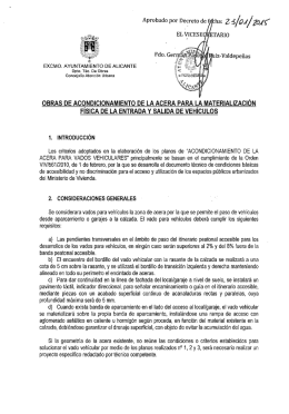 Condiciones técnicas de acondicionamiento de aceras
