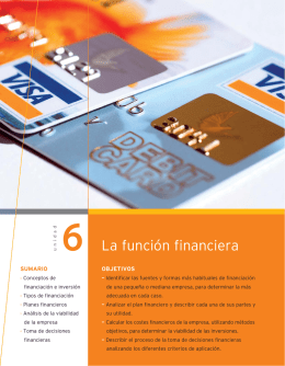 La función financiera en la empresa