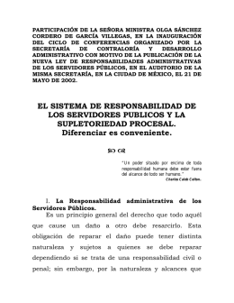 el sistema de responsabilidad de los servidores publicos