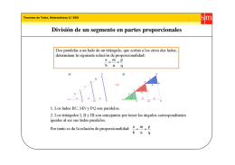 División de un segmento en partes proporcionales