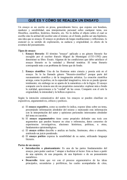 ¿Qué es y cómo se realiza un ensayo? Da clic aquí.