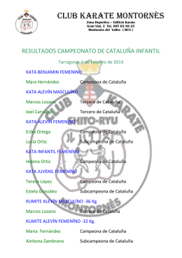club karate montornès - Ajuntament de Montornès del Vallès